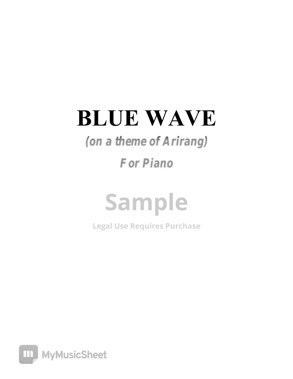 Heeyoung Yang BLUE WAVE for piano Sheet