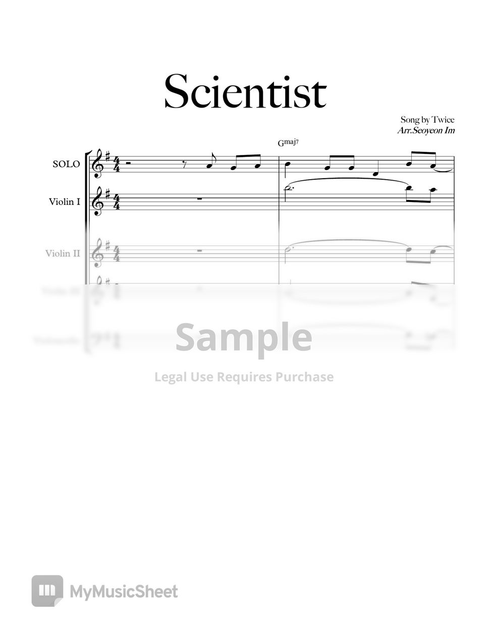 Twice - Scientist (Violin & Strings version) by V.OLIN