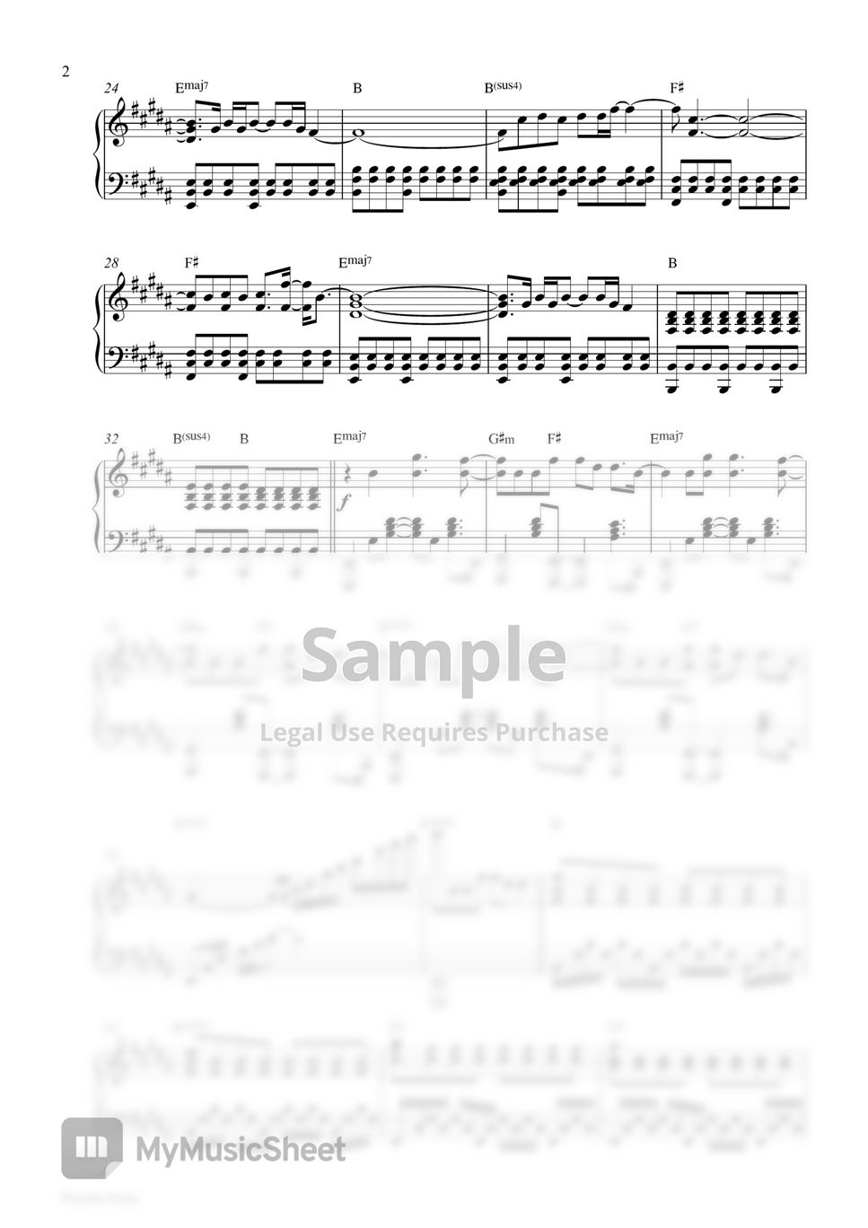 Coldplay - Yellow (Piano Sheet) by Pianella Piano