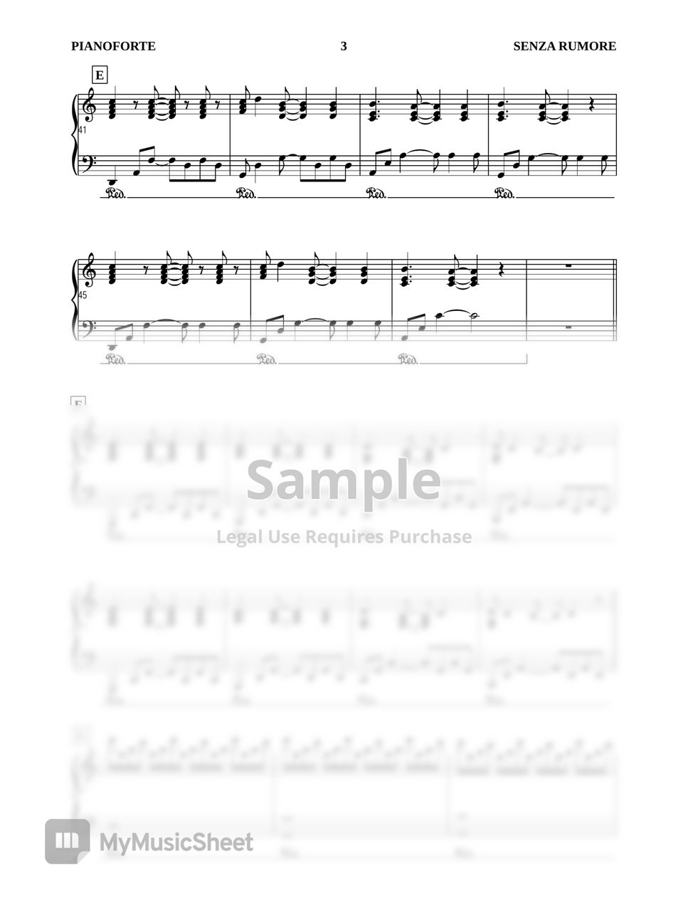 Lazza - Senza Rumore (spartito pianoforte) by Francesco Piantoni