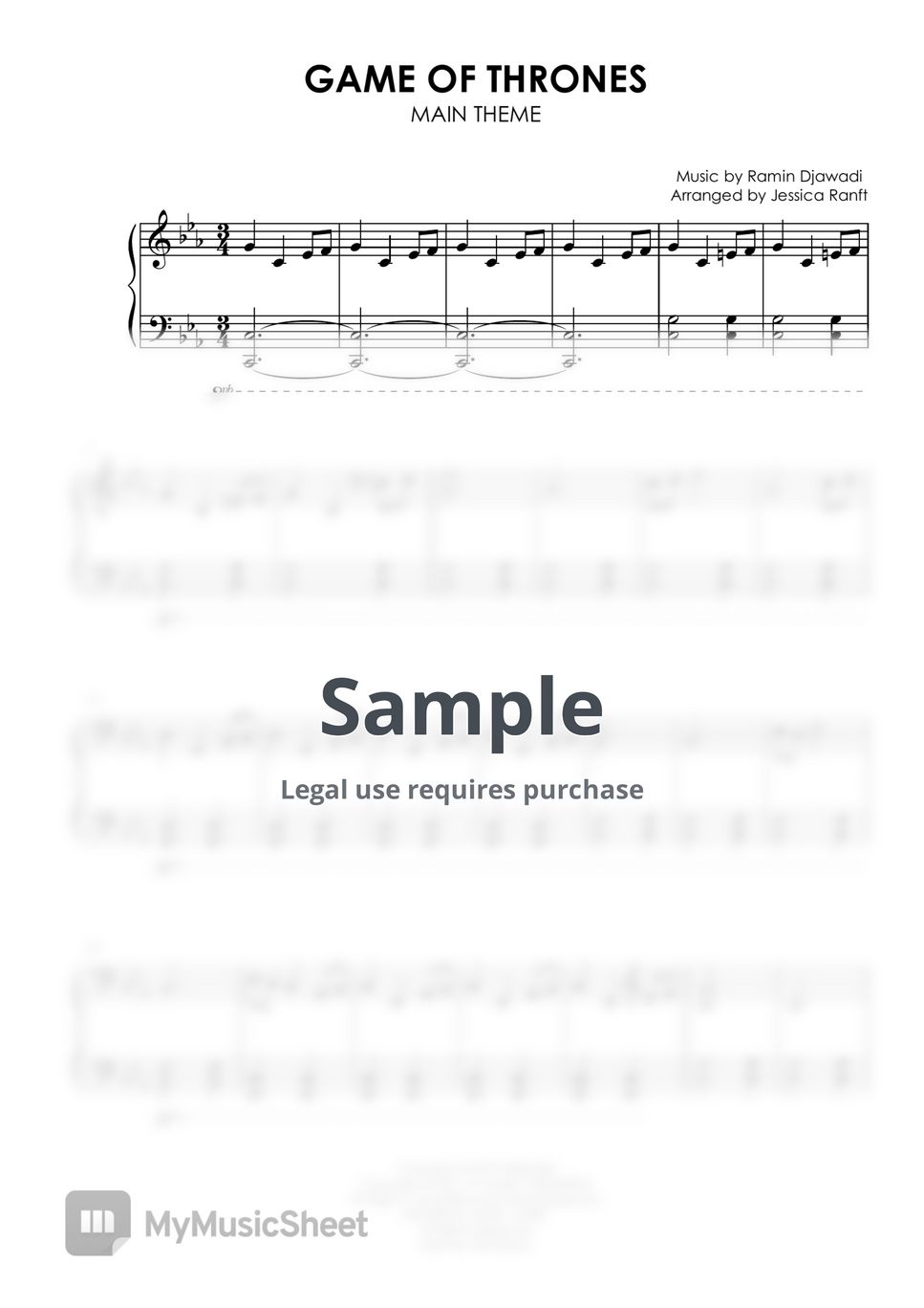 Ramin Djawadi - Game of Thrones Main Theme Sheets by Balladial Piano