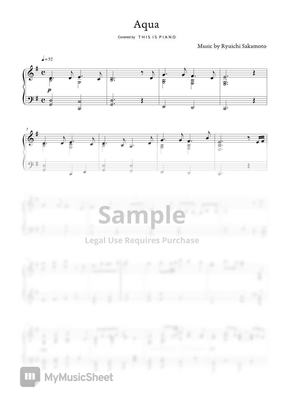 期間限定値下 坂本龍一 楽譜　Trio / Ryuichi Sakamoto Ryuichi Sakamoto - hibari Sheet Music for Piano (Mixed Duet