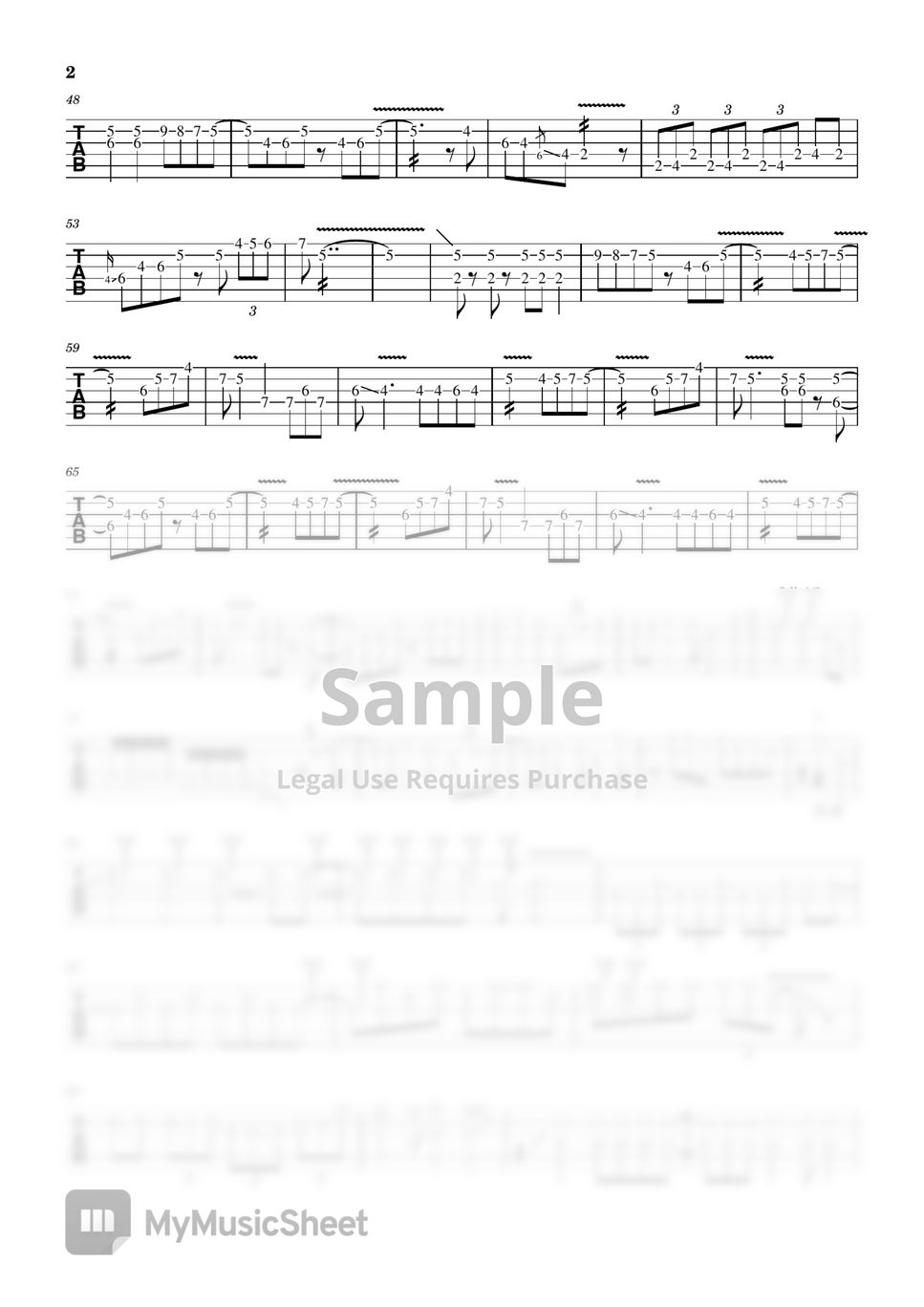 코타로 오시오 Red Shoes Dance (락 ver. / 일렉기타 연주곡) 악보 by 제이바라