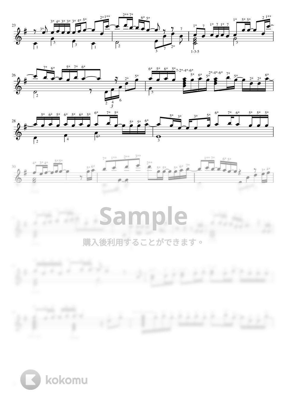 back number - クリスマスソング (数字ver) by Misa