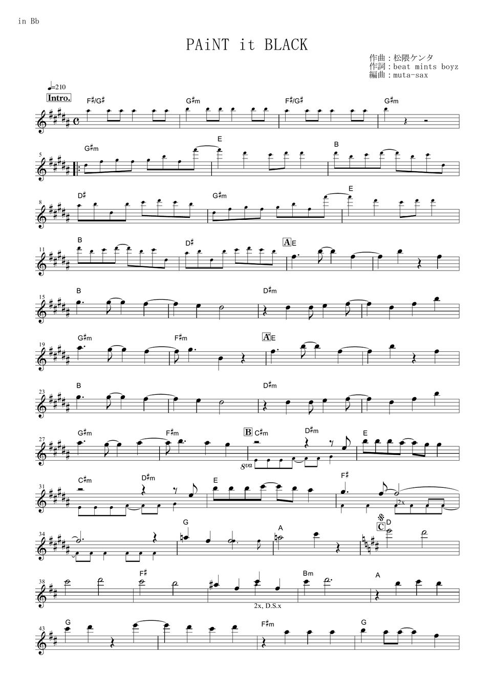 Black clover paint it black in bb sheet by bish