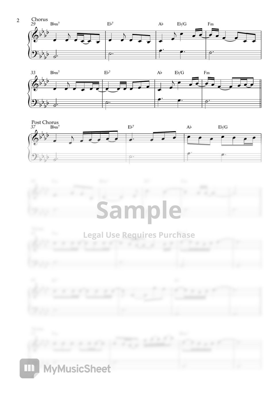 Joji - Glimpse of Us (EASY Piano Sheet) by Pianella Piano