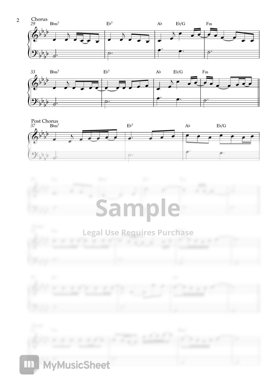 Joji Glimpse of Us (EASY Piano Sheet) Sheets by Pianella Piano