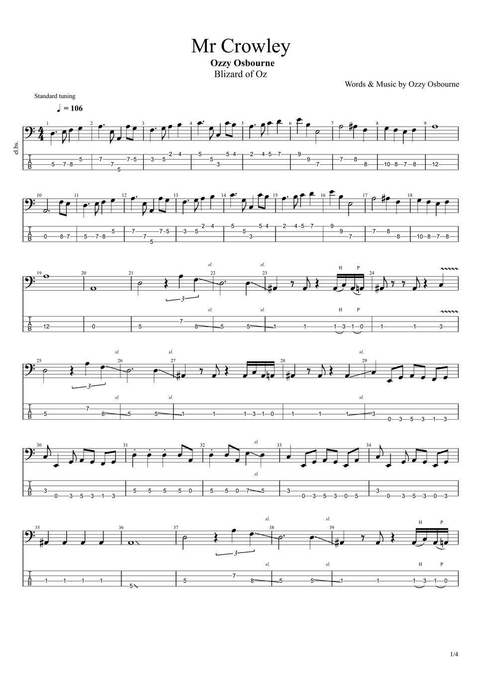 mr crowley by ozzy osbourne lyrics