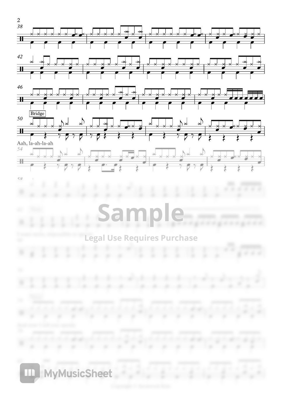 The Cranberries Dreams (드럼악보) Sheets by Seonwook Kim