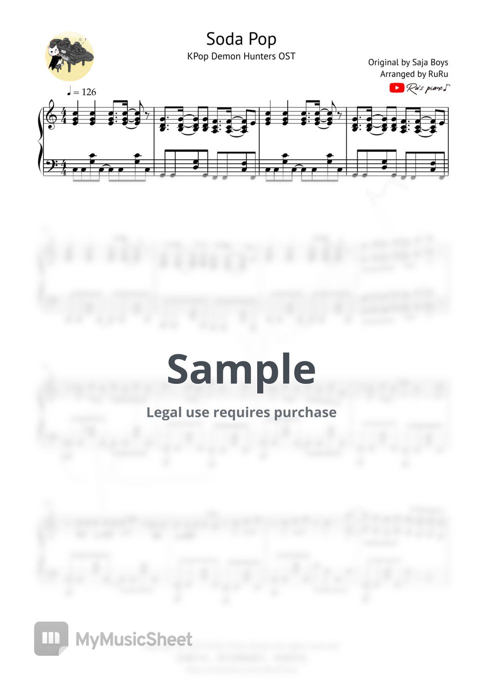 Saja Boys - Soda Pop (KPop Demon Hunters OST) by Ru&#x27;s Piano