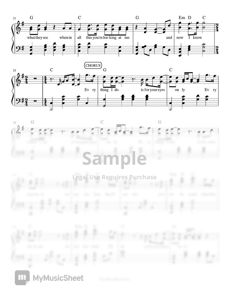Belle Mariano - For Your Eyes Only (piano sheet music) by Mel's Music Corner