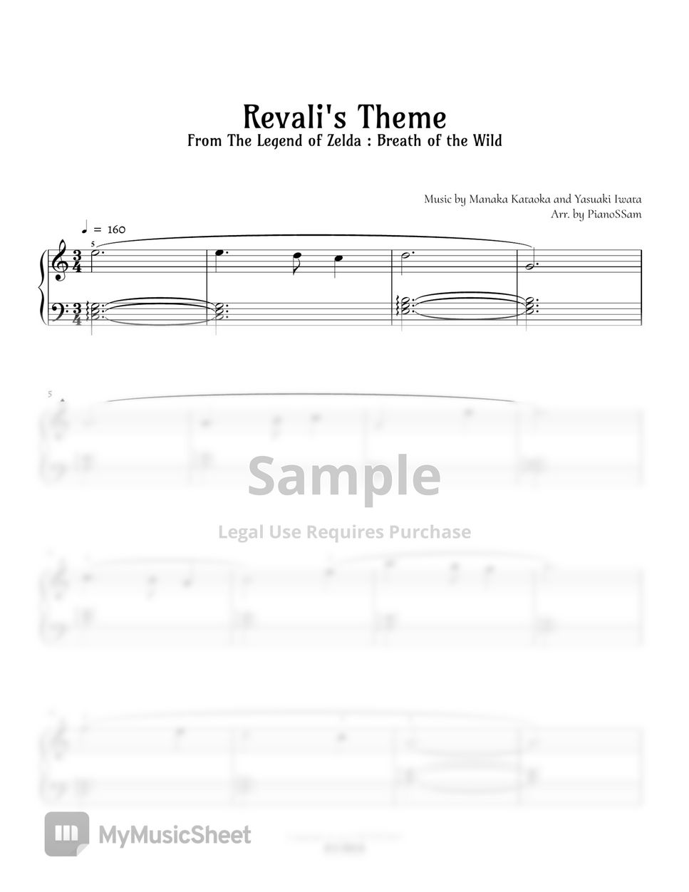 The Legend of Zelda Breath of the Wild [Easy] Revali's Theme