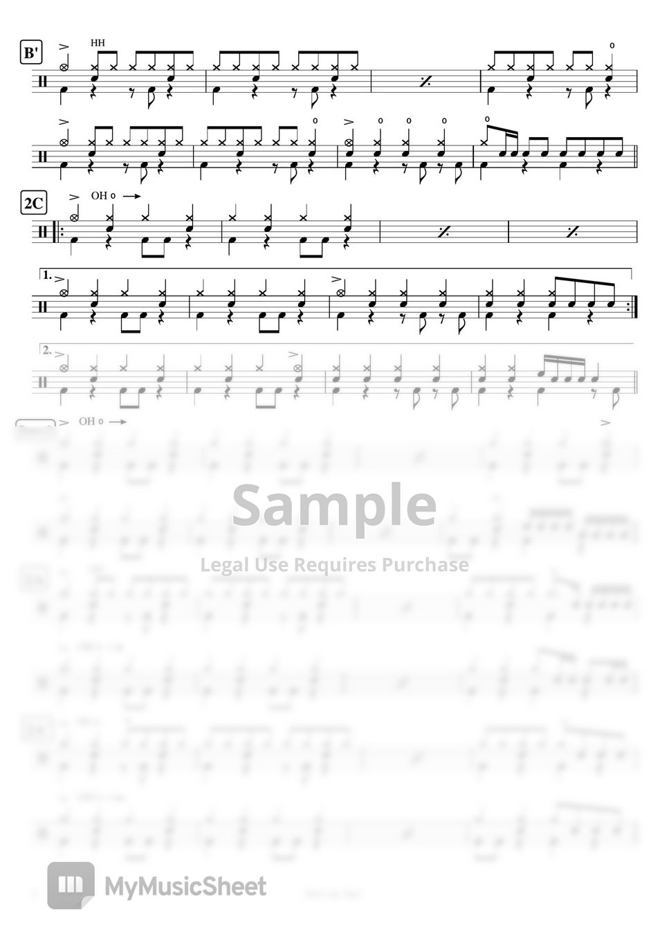 Ho-Kago Tea Time - Don't say ''lazy'' (Anime『K-ON!』ED theme) by Cookai's J-pop Drum sheet music!!!