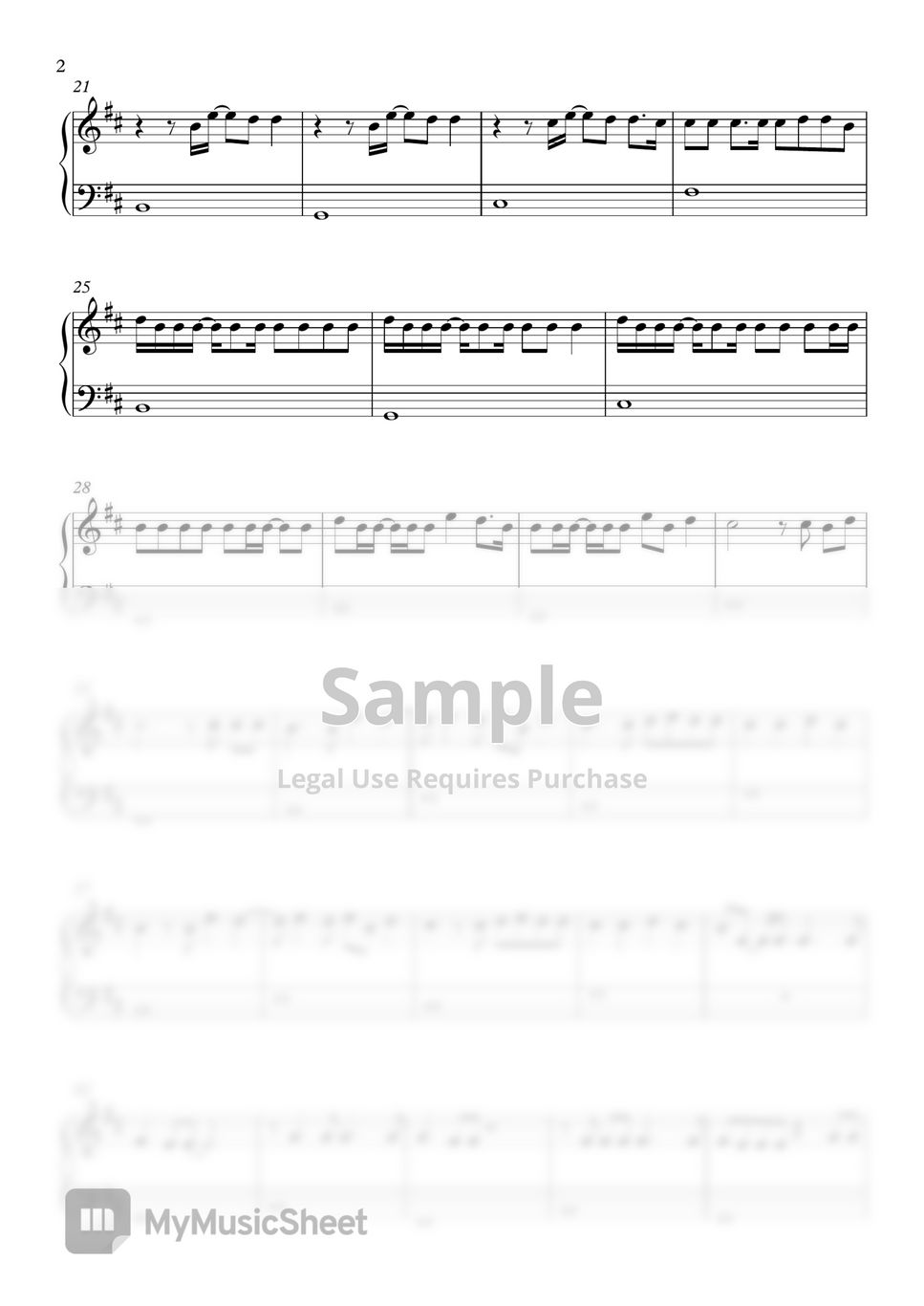 Maneskin - Beggin' (EASY) Sheet by SlowEasyPiano