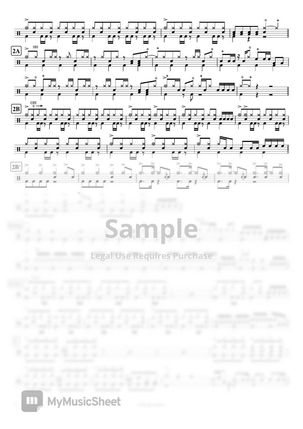 THE ORAL CIGARETTES - Kyouran Hey Kids!! (Anime''Noragami ARAGOTO''OP) by Cookai's J-pop Drum sheet music!!!