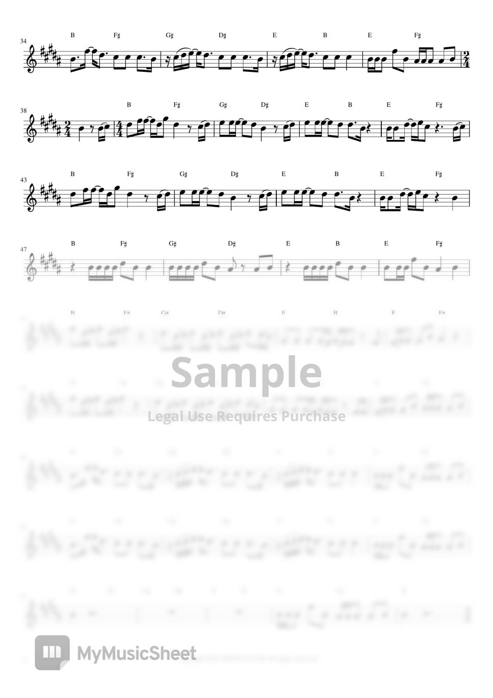 Maroon5(마룬 파이브) - Memories(메모리즈) 원키 B major (Flute Sheet Music) by SONYE FLUTE