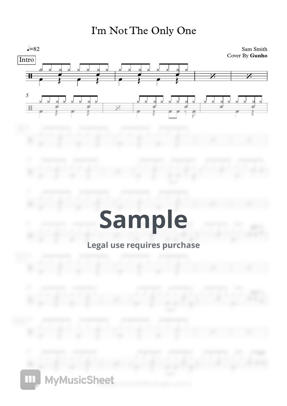 Sam Smith - I'm Not The Only One by Drummer Gunho
