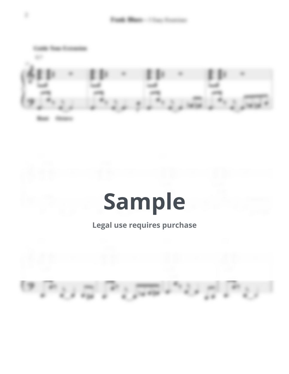 Zoey funk blues 3 easy exercises to start for beginner sheets by zoey