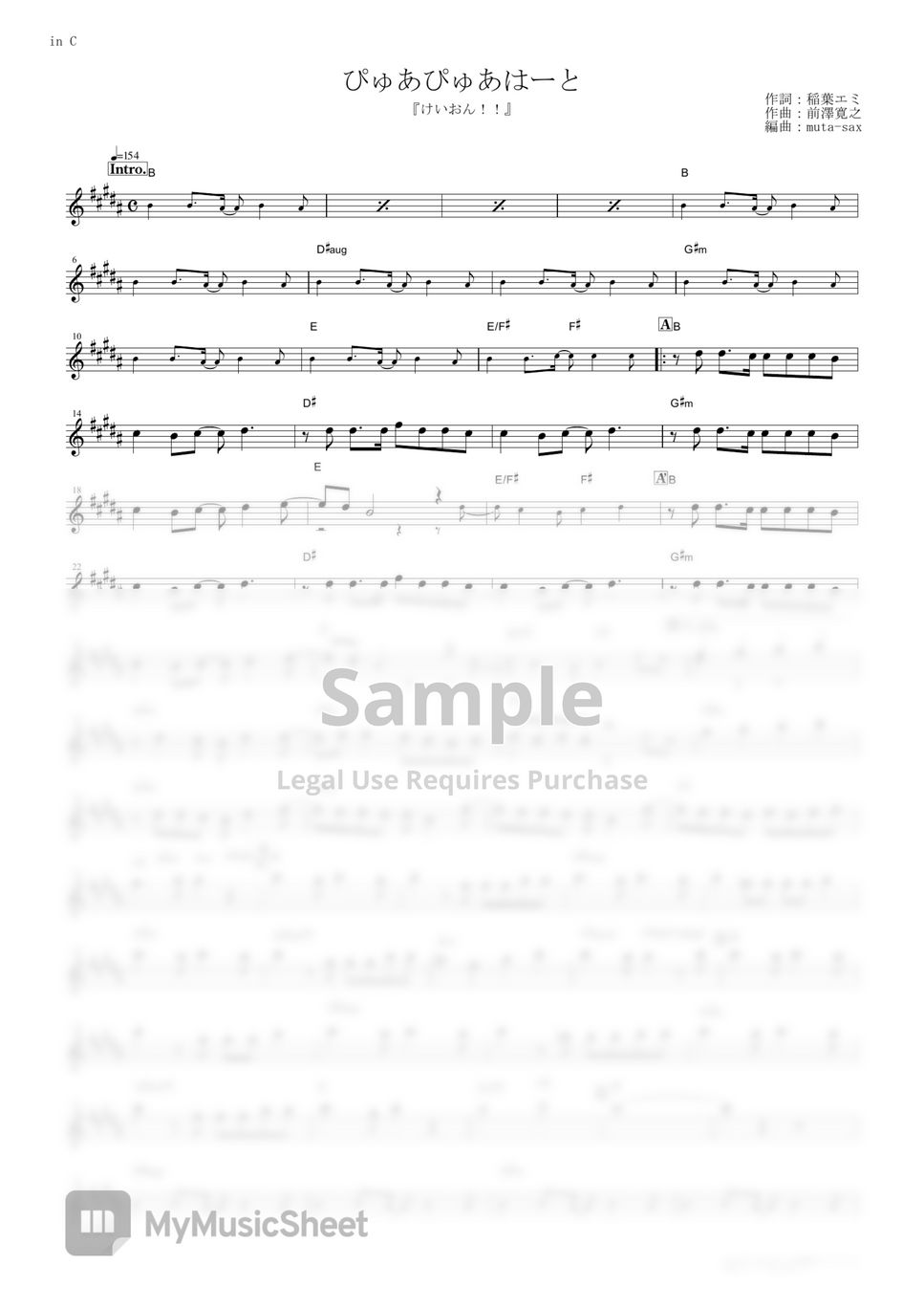 ho-kago-tea-time-pure-pure-heart-k-on-in-c-sheets-by-muta-sax