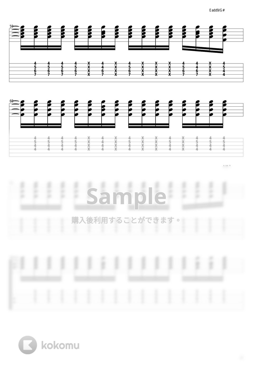 山下達郎 - Sparkle タブ+五線譜 by guitar cover with tab