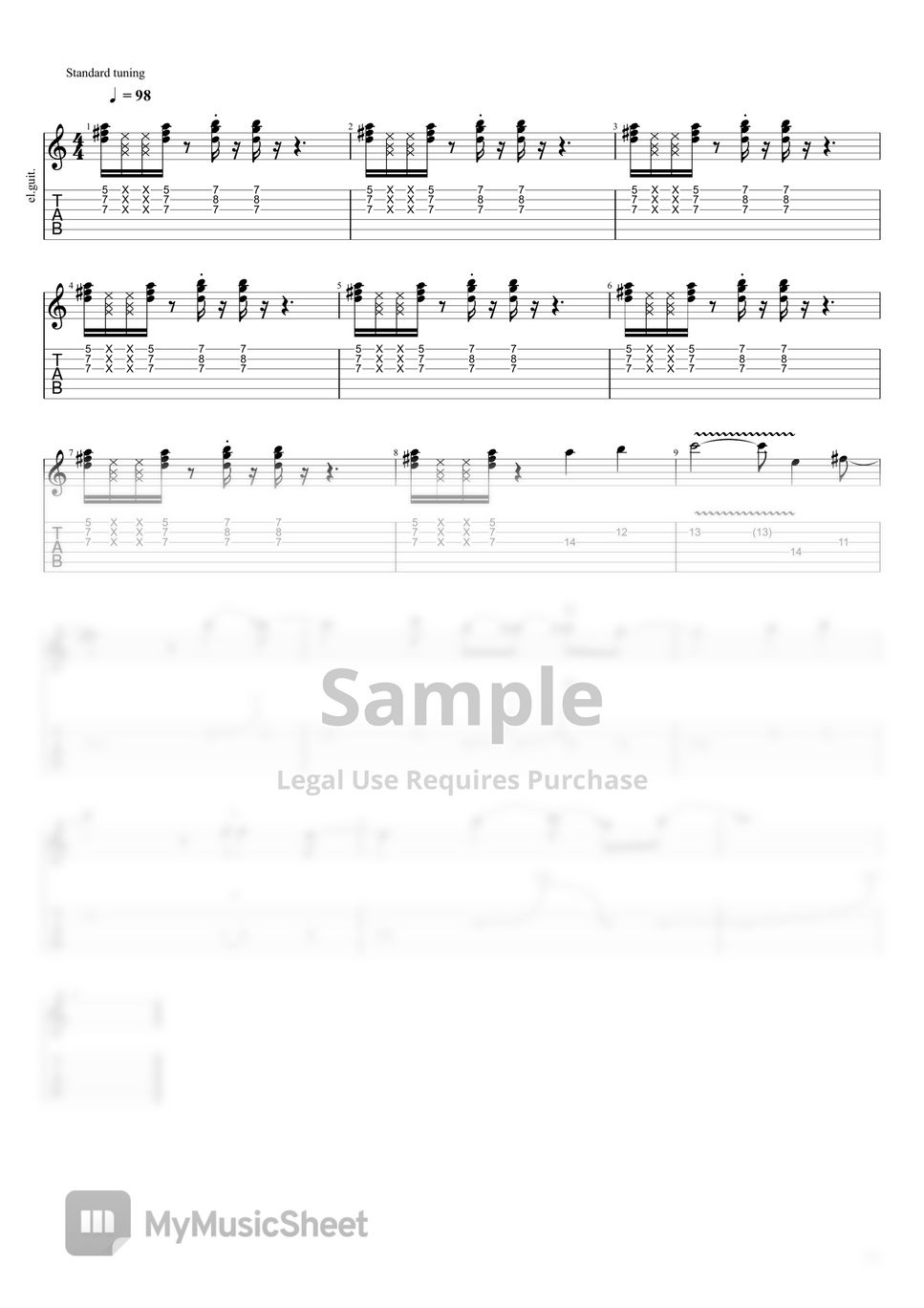 john mayer new light (new light guitar solo) Лист by chanyang