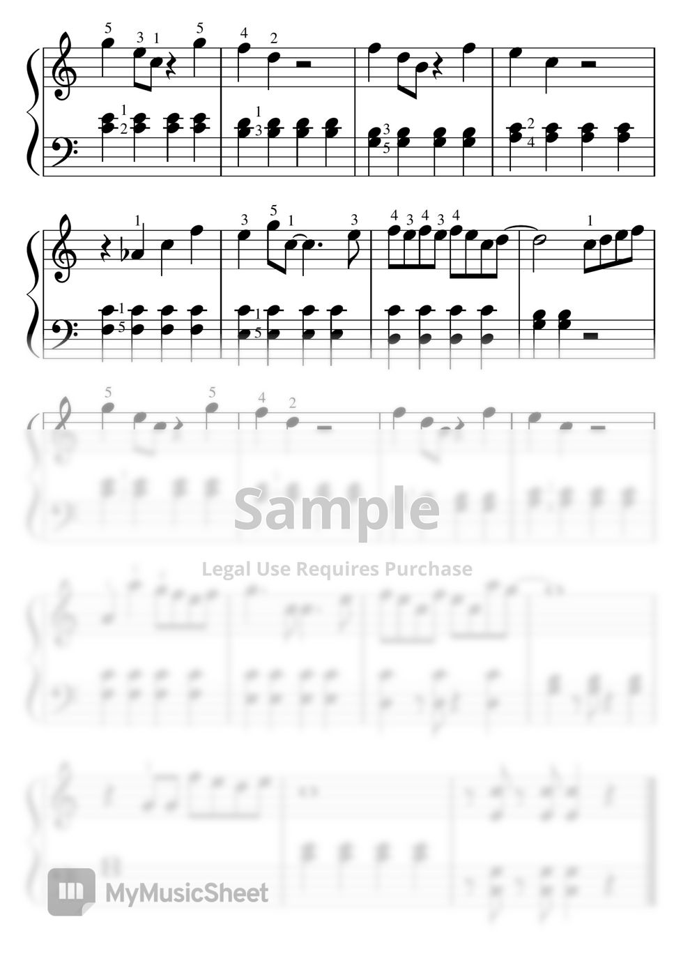 Joe Hisaishi - 【Easy】My Neighbor Totoro (Studio Ghibli My Neighbor Totoro) by Piano teacher's Score