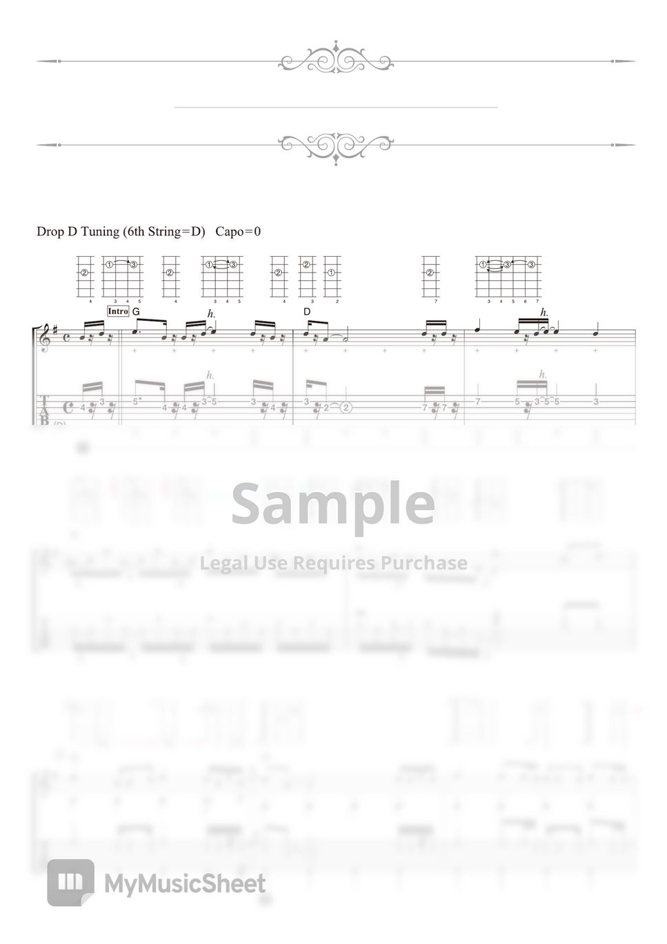 The Carpenters Jambalaya (On the Bayou) (Solo Guitar) Tab + 단선 악보 by