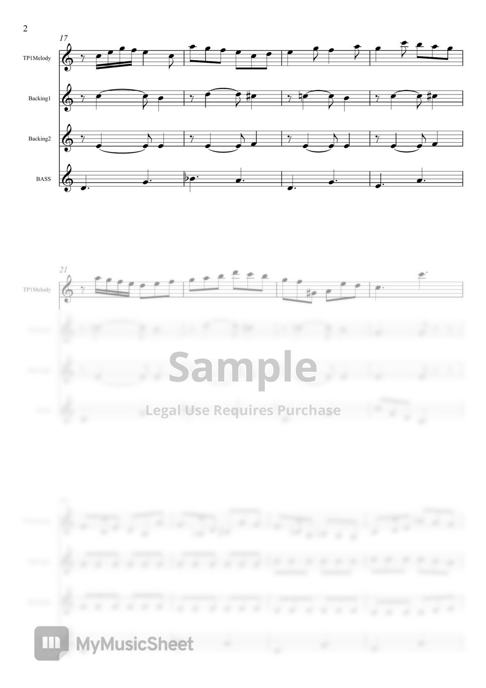 유피미아 앨런 - 젓가락 행진곡 (Bb 트럼펫 앙상블) by 리스펙트럼펫