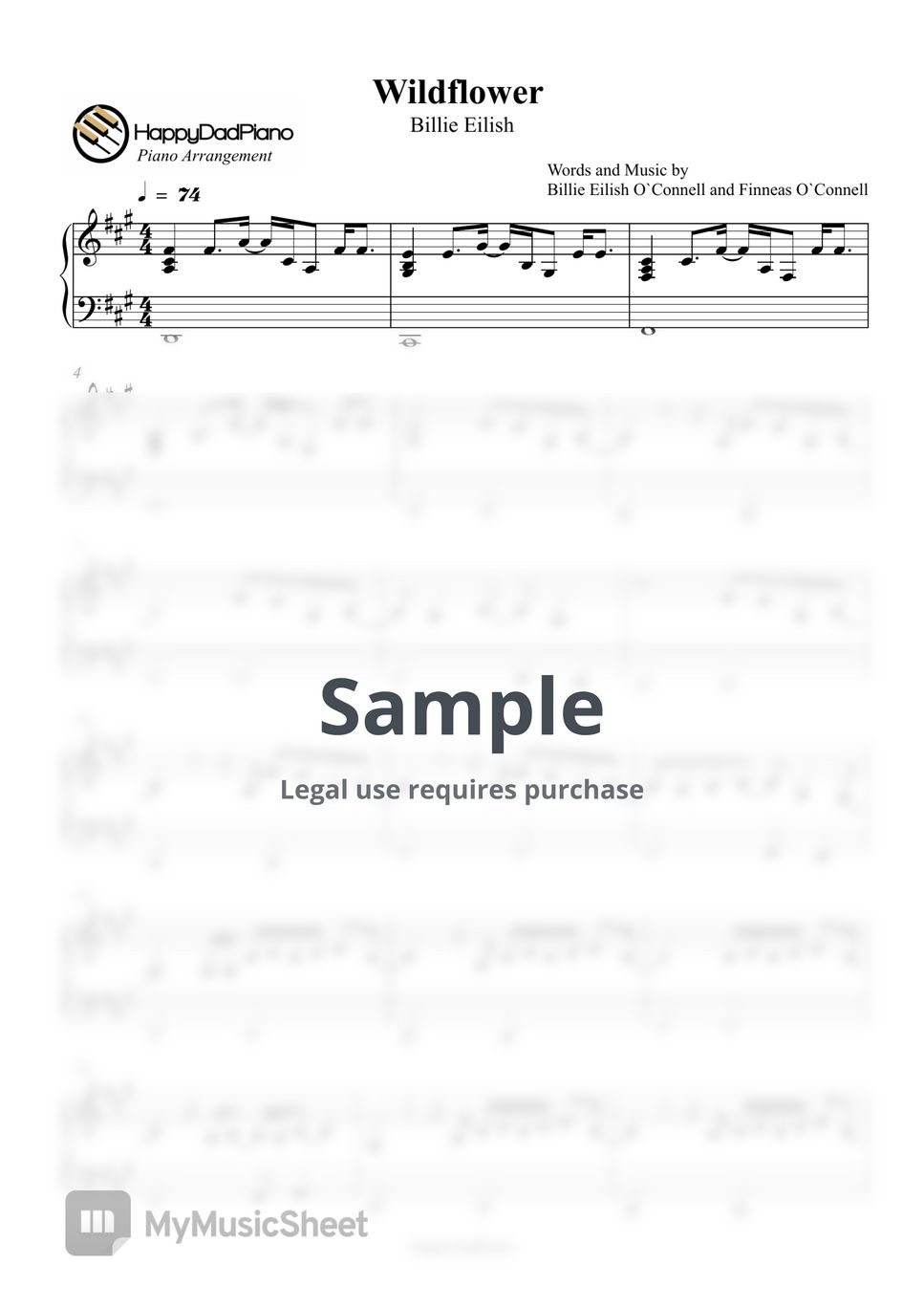 Billie Eilish - Wildflower by HappyDadPiano