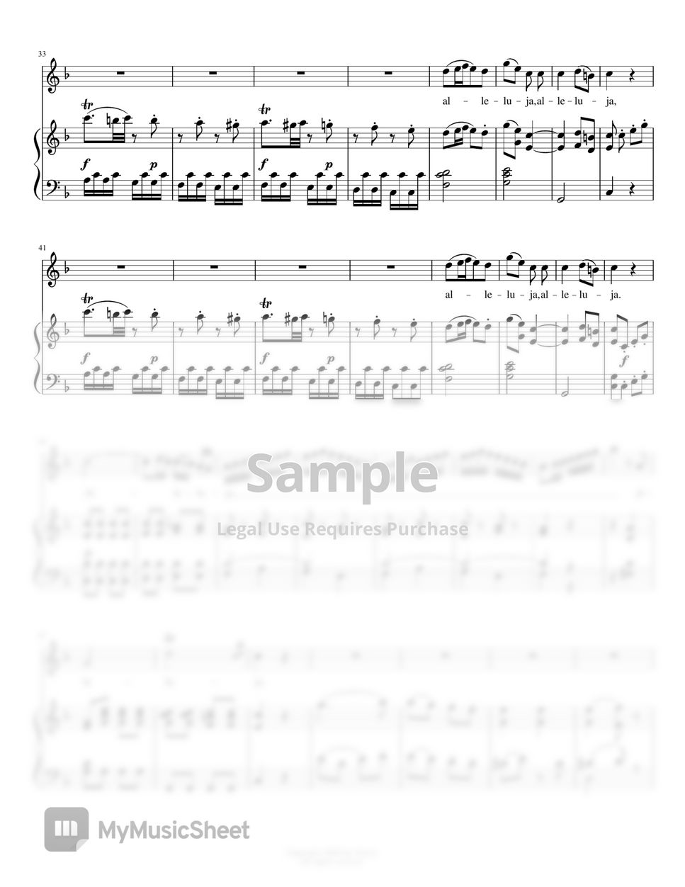 W.A.Mozart - Alleluja (From"Exsultate, Jubilate") (Fmaj) by noten(노튼)