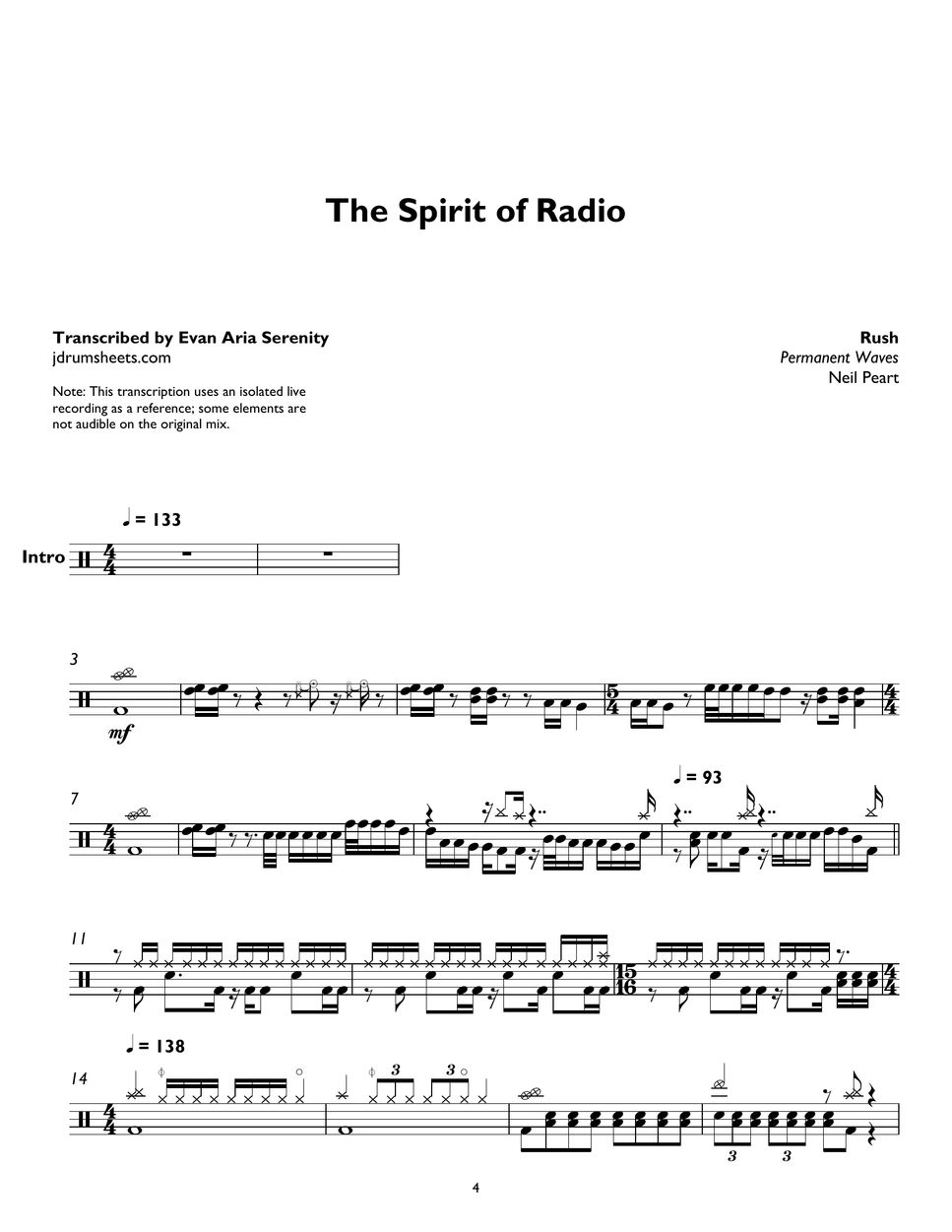 Rush - The Spirit of Radio by Evan Aria Serenity