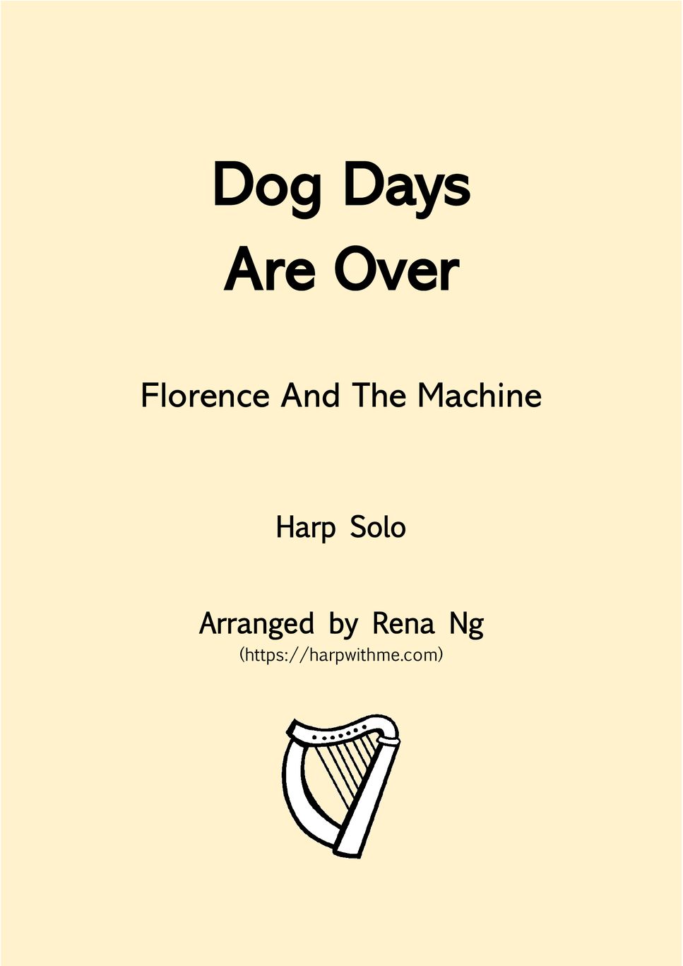 Florence and the Machine - Dog Days Are Over  (Harp Solo) - Intermediate by Harp With Me