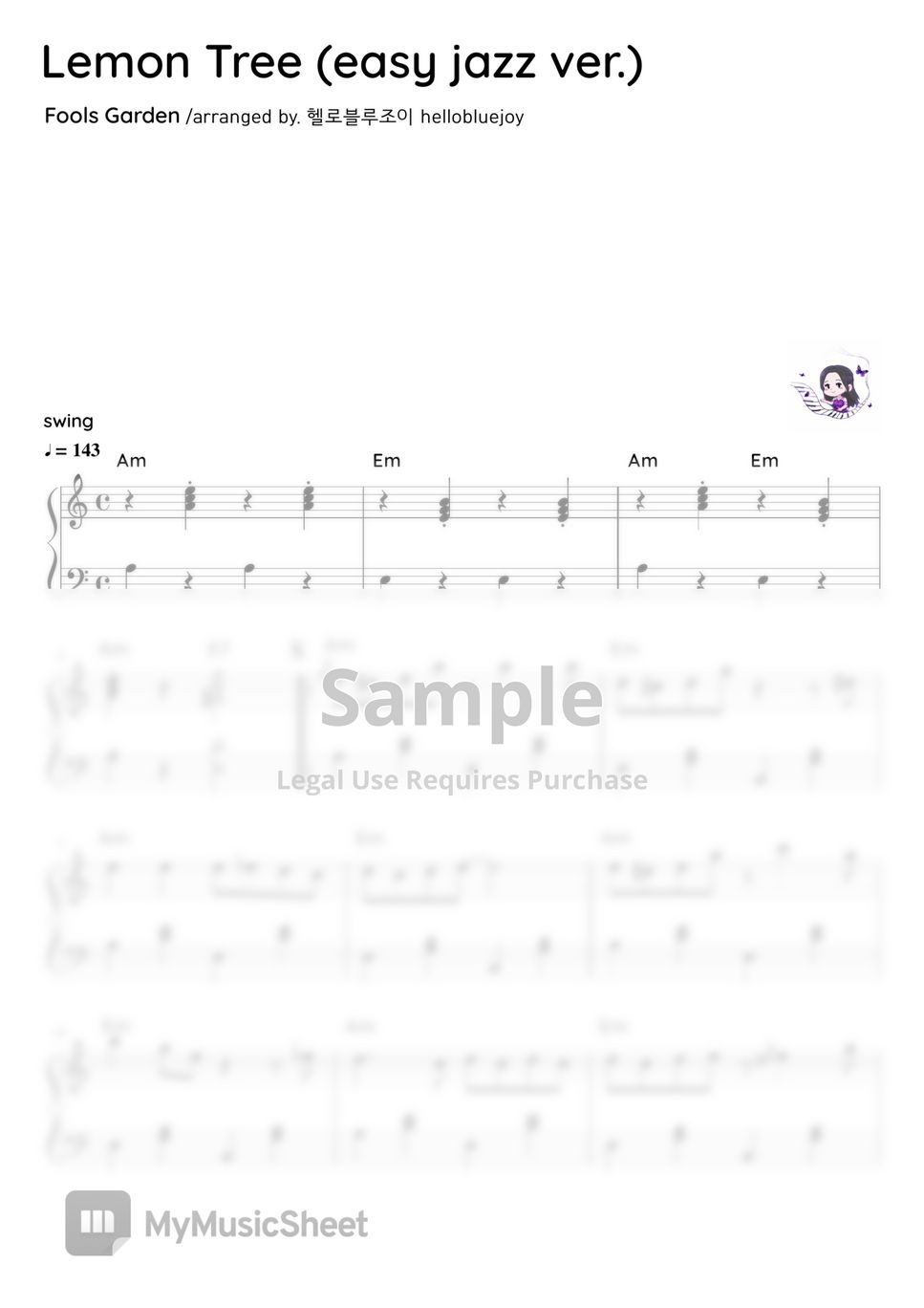 fools-garden-lemon-tree-easy-jazz-ver-sheets-by
