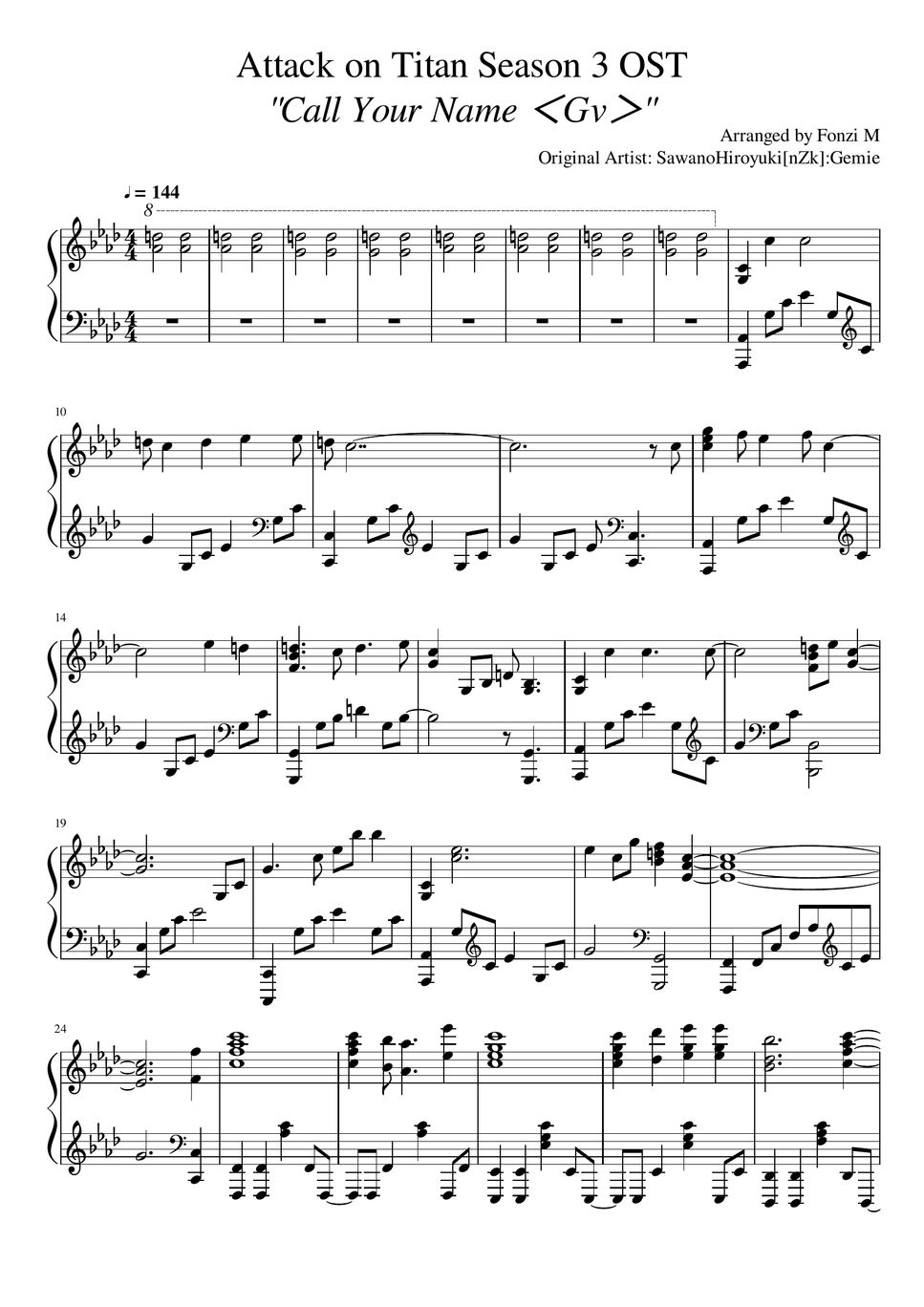 SawanoHiroyuki[nZk]:Gemie - Attack on Titan Season 3 OST - &quot