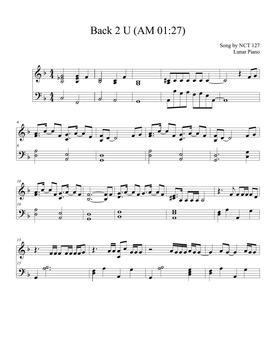 This is how Simon Says NCT 127 should go to Kingdom Sheet music for  Piano (Solo)