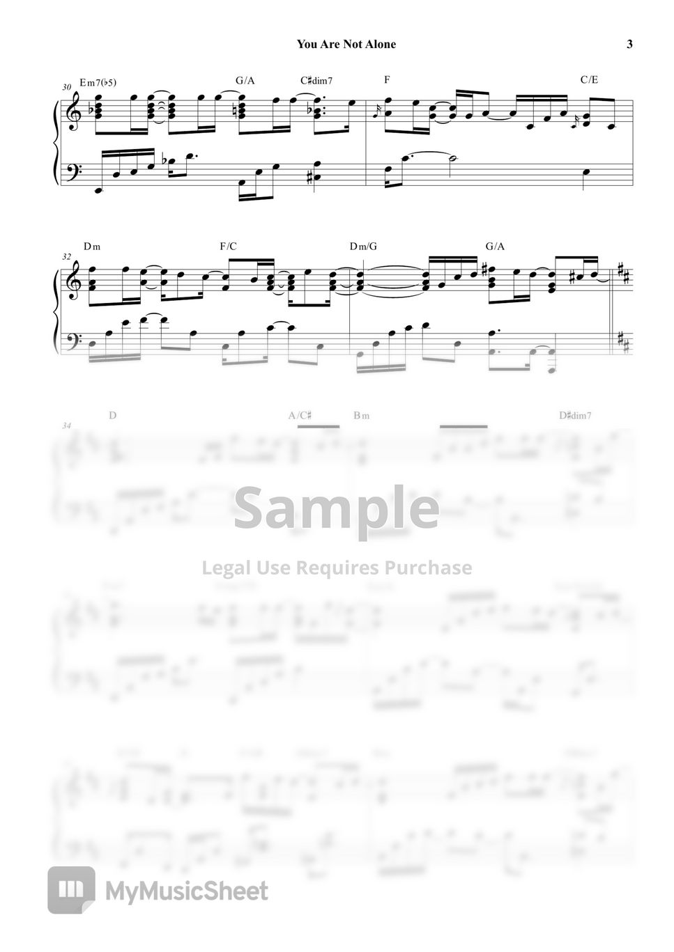 Michael Jackson - You Are Not Alone by Daeyoun Kim