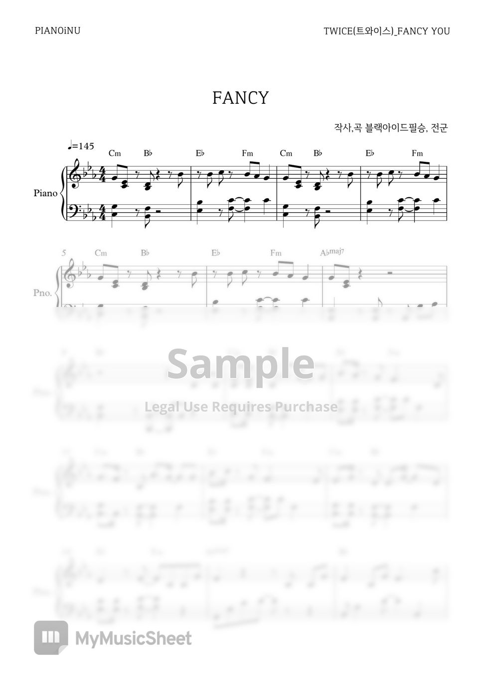 TWICE - FANCY PIANOiNU