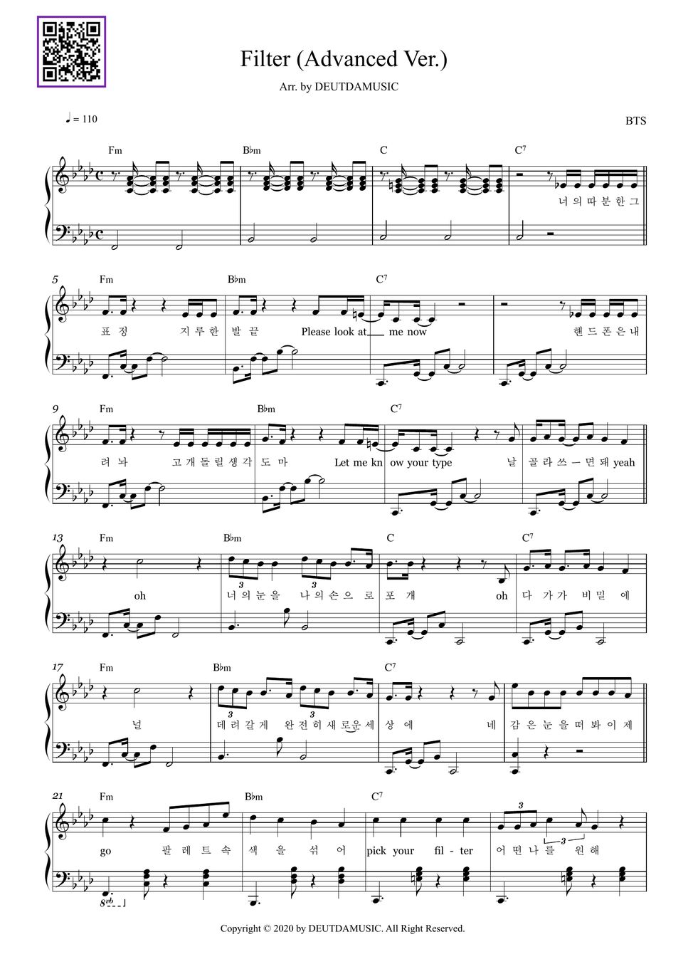 BTS(Jimin) Filter (Advanced Ver.) Sheets by DEUTDAMUSIC