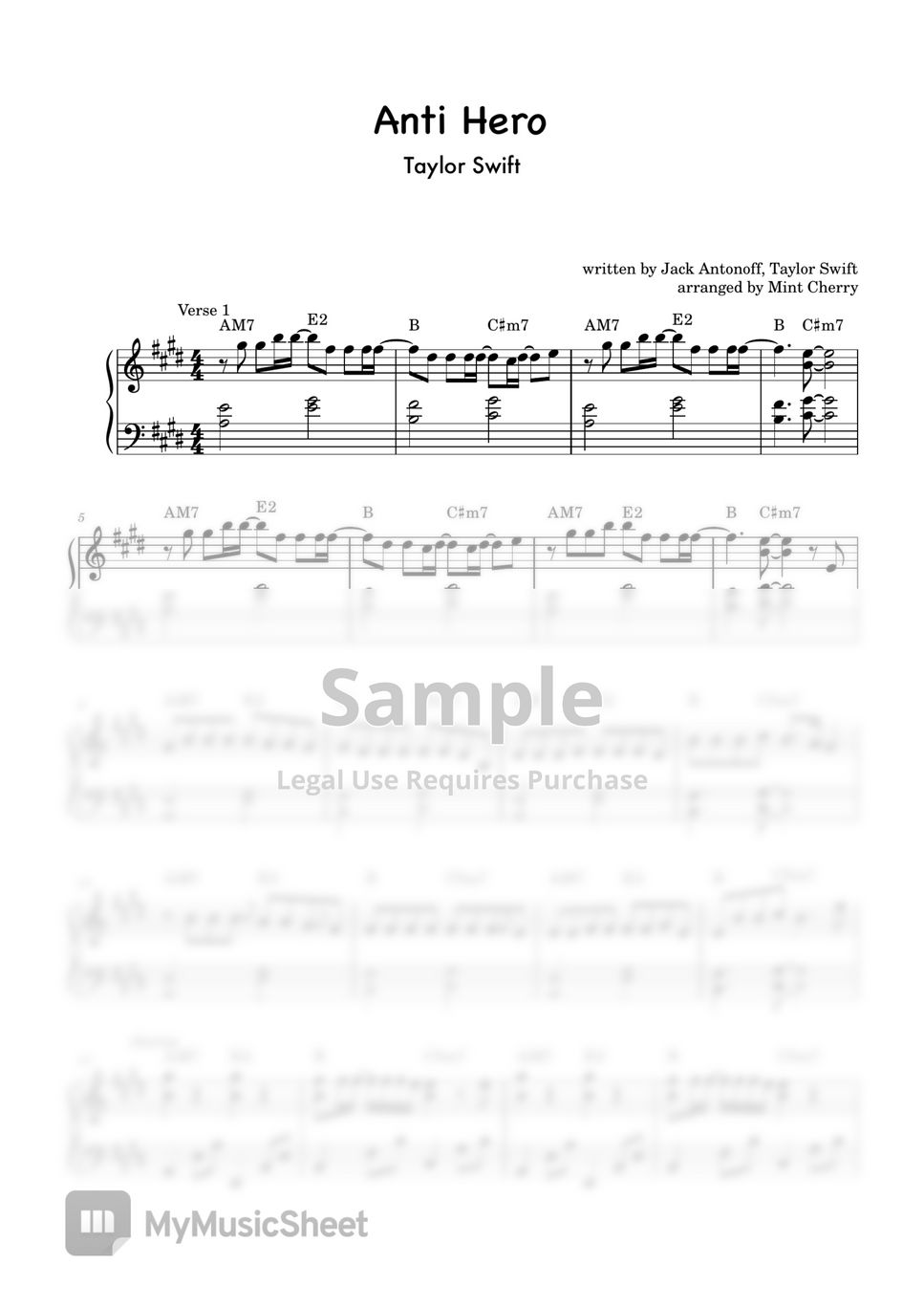 Taylor Swift - Anti Hero Sheets by Mint Cherry