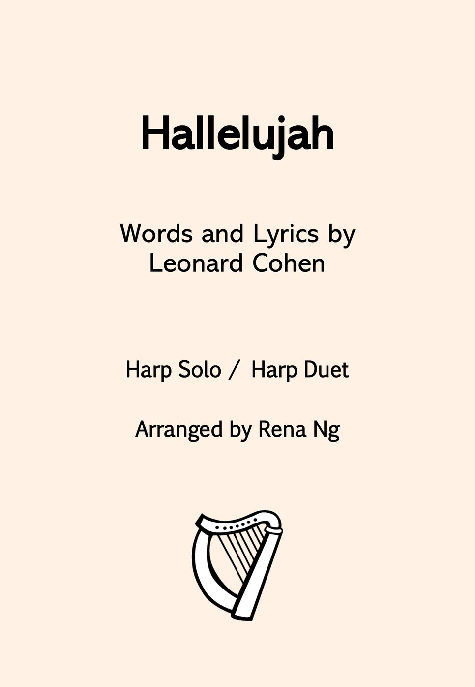 Leonard Cohen - Hallelujah (Harp Solo or Duet / Harp & Piano) by Harp With Me