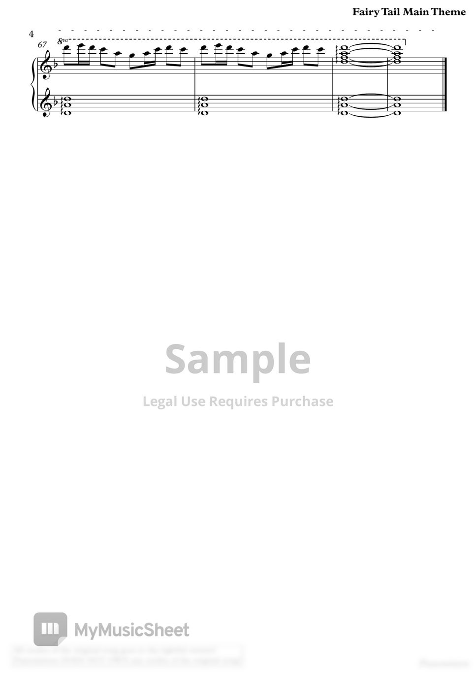 Yasuharu Takanashi - Fairy Tail Main Theme by Pianominion