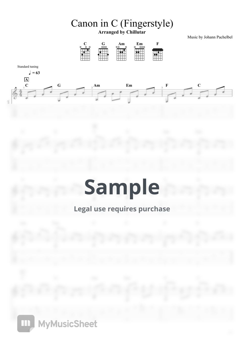 Johann Pachelbel - Canon in C (Fingerstyle) by Chillutar