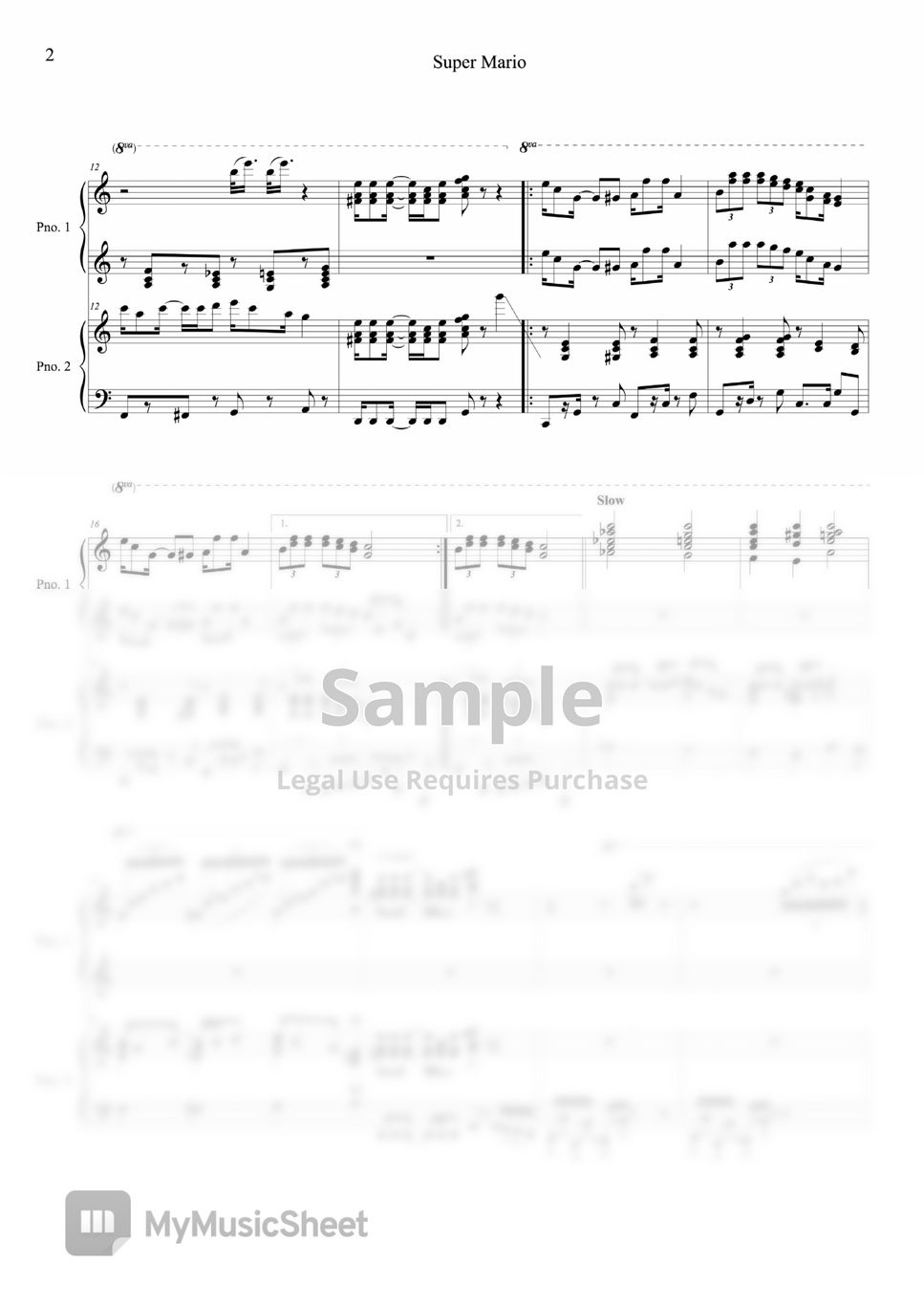 Super Mario - Super Mario Medley (4hands piano) by BELLA&LUCAS