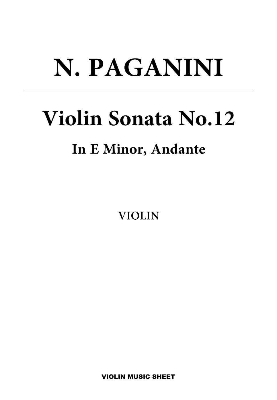Paganini - Andante (MR포함) by Lee