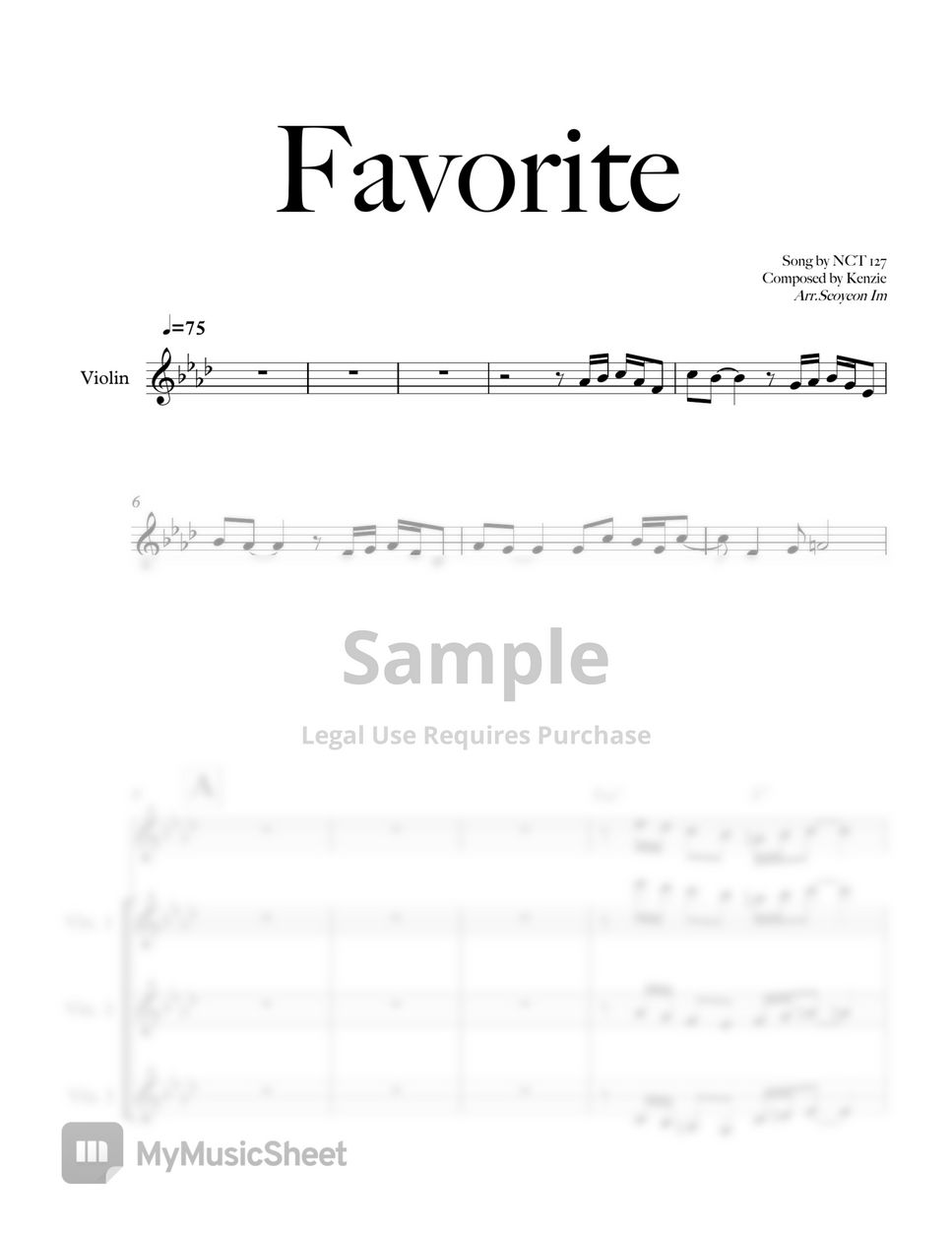 NCT 127 - Favorite (Violin/String Orchestra ver) by V.OLIN