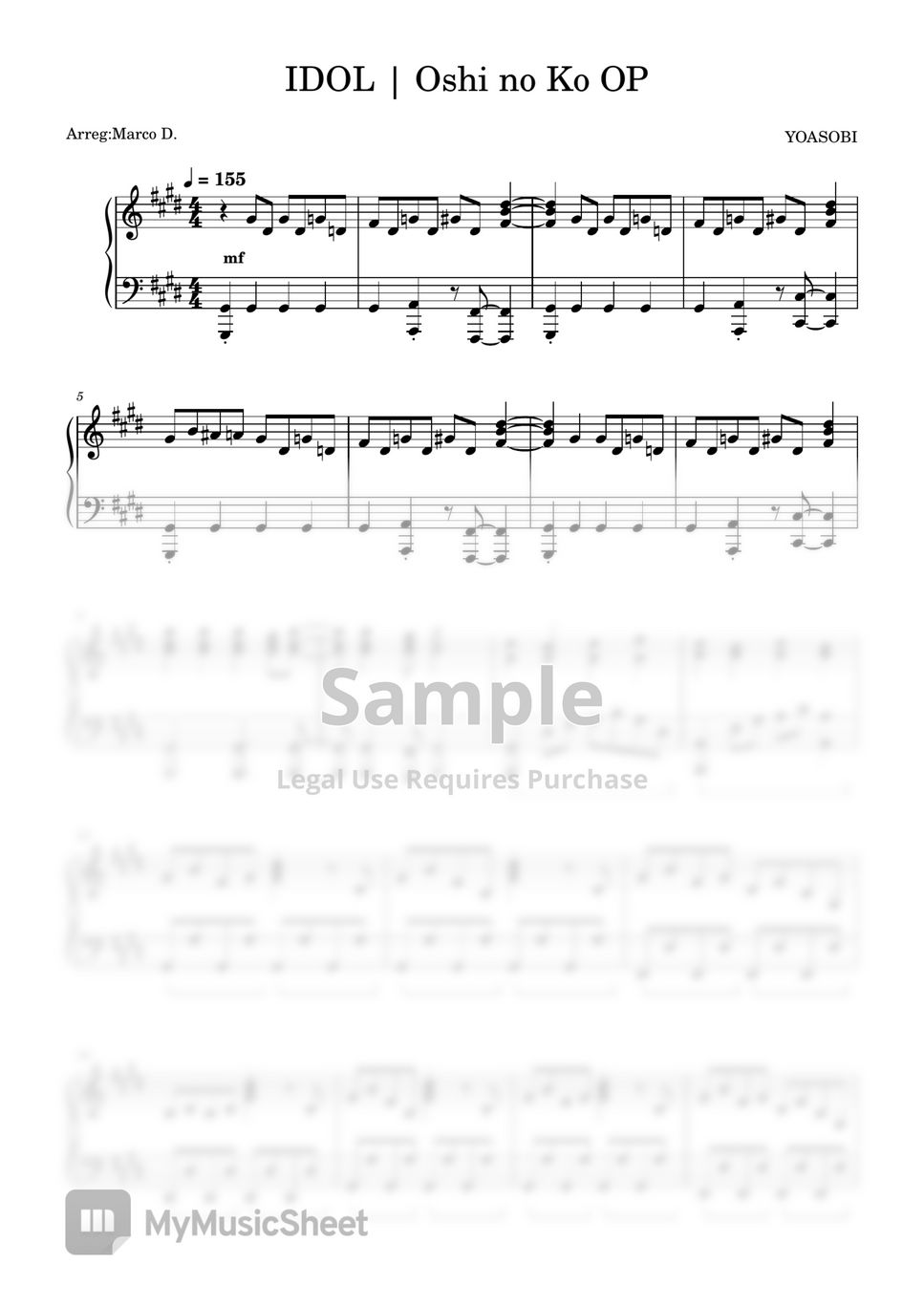 YOASOBI - IDOL Sheets by Marco D.