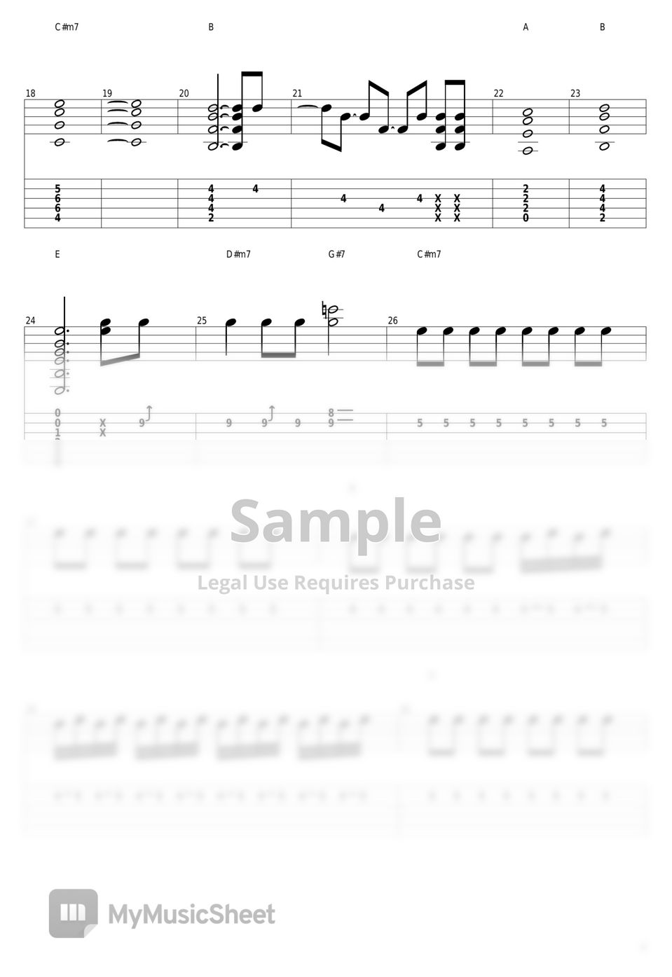 The Melancholy of Haruhi Suzumiya - God Knows… 일렉 기타 타브+단선