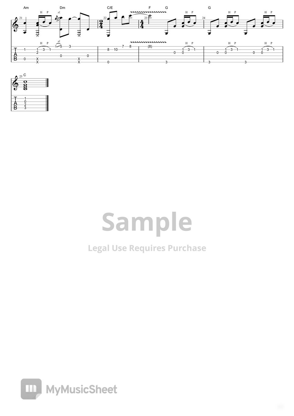 Con Air How Do I live (Acoustic Fingerstyle Guitar) Tab + 1staff by