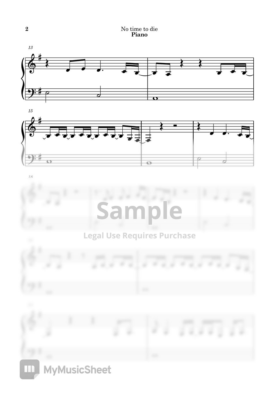 Billie Eilish No time to die 악보 by samsunny