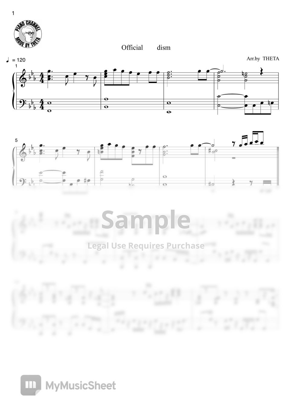 OfficialHIGEDANdism - Saigo no Koiwazurai Sheets by THETA PIANO